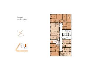 1-к квартира, вторичка, 42м2, 2/18 этаж