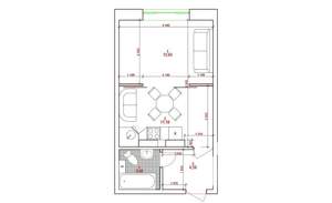 Студия квартира, сданный дом, 21м2, 4/4 этаж