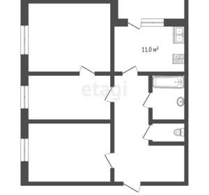 3-к квартира, вторичка, 73м2, 13/16 этаж
