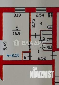 1-к квартира, вторичка, 32м2, 5/5 этаж