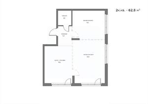 2-к квартира, вторичка, 63м2, 8/21 этаж