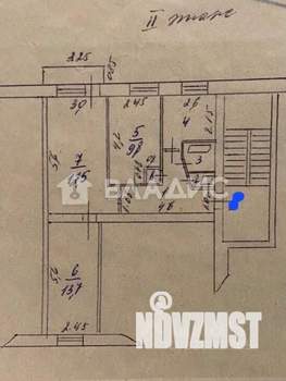 3-к квартира, вторичка, 58м2, 2/5 этаж