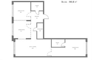 3-к квартира, вторичка, 91м2, 2/21 этаж