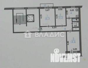 3-к квартира, вторичка, 67м2, 9/9 этаж
