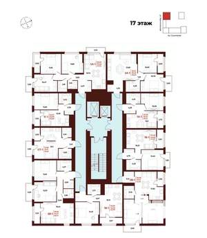 2-к квартира, вторичка, 66м2, 17/18 этаж