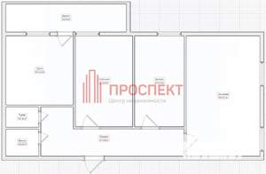 3-к квартира, вторичка, 73м2, 3/9 этаж