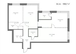 3-к квартира, вторичка, 109м2, 2/21 этаж