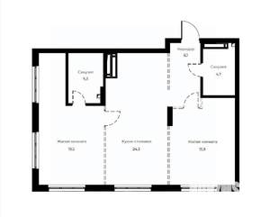 2-к квартира, вторичка, 76м2, 16/23 этаж