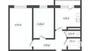 2-к квартира, вторичка, 54м2, 5/20 этаж