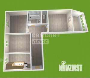 3-к квартира, вторичка, 63м2, 9/11 этаж