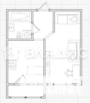 1-к квартира, вторичка, 36м2, 9/16 этаж
