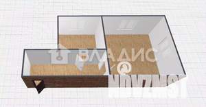 1-к квартира, вторичка, 28м2, 2/2 этаж