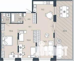 2-к квартира, вторичка, 103м2, 8/24 этаж