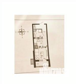 Студия квартира, вторичка, 22м2, 11/16 этаж