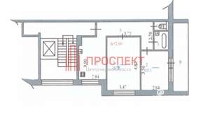 2-к квартира, вторичка, 52м2, 6/9 этаж