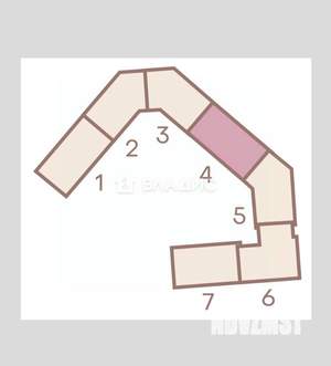 1-к квартира, вторичка, 50м2, 4/9 этаж