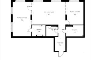 2-к квартира, вторичка, 101м2, 8/23 этаж
