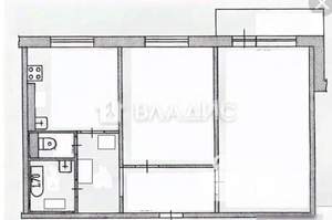 2-к квартира, вторичка, 56м2, 8/9 этаж