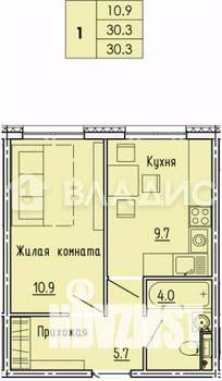 1-к квартира, вторичка, 31м2, 14/18 этаж