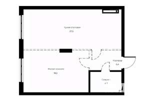 1-к квартира, вторичка, 56м2, 1/23 этаж
