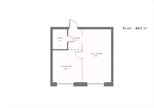 1-к квартира, вторичка, 45м2, 20/21 этаж