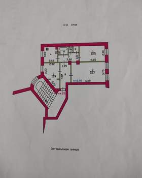 3-к квартира, вторичка, 72м2, 4/4 этаж