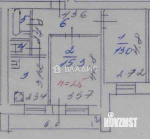 2-к квартира, вторичка, 47м2, 9/9 этаж