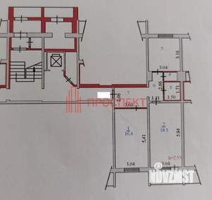 2-к квартира, вторичка, 57м2, 1/10 этаж