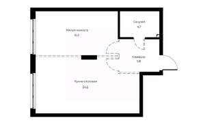 1-к квартира, вторичка, 51м2, 1/23 этаж