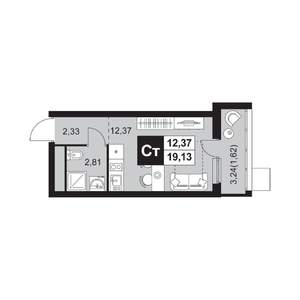 1-к квартира, вторичка, 19м2, 4/20 этаж