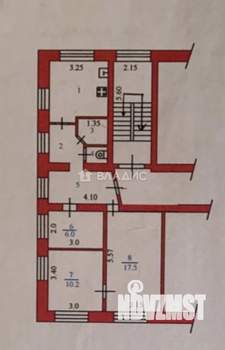 3-к квартира, вторичка, 58м2, 4/4 этаж
