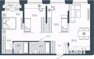 3-к квартира, вторичка, 86м2, 14/24 этаж