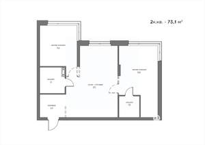 2-к квартира, вторичка, 73м2, 14/21 этаж