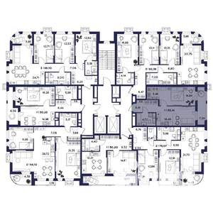 1-к квартира, вторичка, 53м2, 5/18 этаж