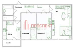 3-к квартира, вторичка, 63м2, 5/5 этаж