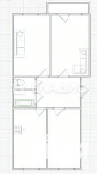 3-к квартира, вторичка, 57м2, 5/5 этаж