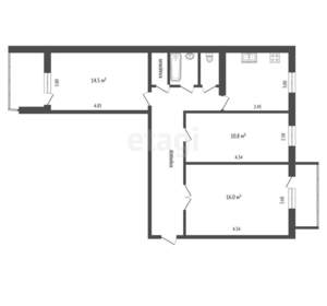 3-к квартира, вторичка, 67м2, 9/10 этаж