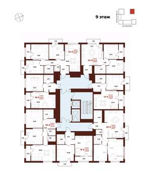 1-к квартира, вторичка, 44м2, 9/18 этаж