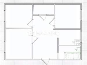 3-к квартира, вторичка, 61м2, 1/5 этаж