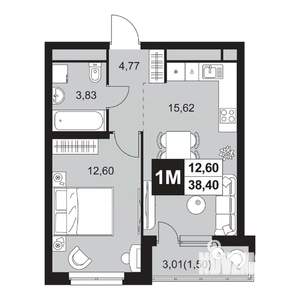 2-к квартира, вторичка, 38м2, 10/20 этаж