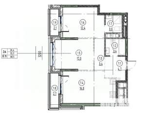 2-к квартира, вторичка, 61м2, 11/24 этаж