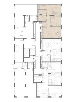 2-к квартира, вторичка, 71м2, 1/21 этаж
