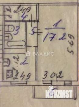 1-к квартира, вторичка, 32м2, 4/5 этаж