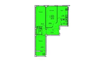3-к квартира, строящийся дом, 81м2, 5/18 этаж