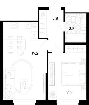 1-к квартира, вторичка, 39м2, 13/17 этаж