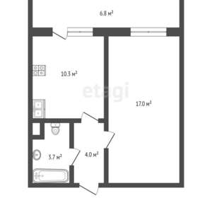 1-к квартира, сданный дом, 38м2, 1/10 этаж