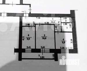 2-к квартира, вторичка, 56м2, 2/9 этаж
