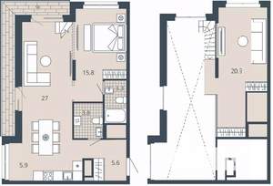 1-к квартира, вторичка, 91м2, 22/23 этаж