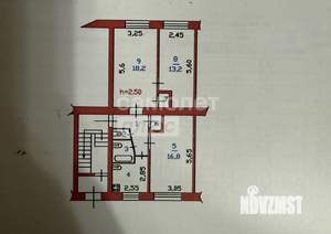 3-к квартира, вторичка, 63м2, 1/5 этаж
