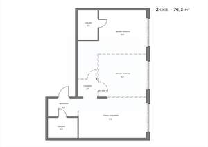 2-к квартира, вторичка, 76м2, 17/21 этаж